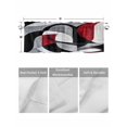 thumbnail image 4 of Valances for Windows Red Black Twist Art Rod Pocket Cafe Window Treatments Valance Curtains for Kitchen Bathroom Laundry Basement Windows 54"x18", 4 of 9