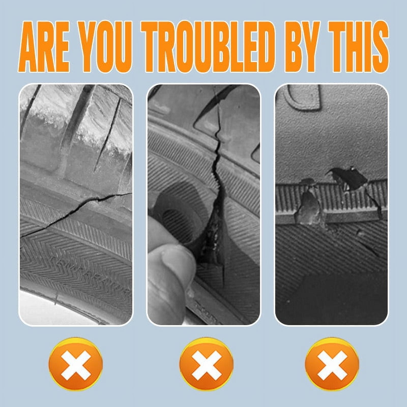 Tire Repair Glue, 50ml Tire Sidewall Repair, Black Rubber Cement Tire Repair, Tire Glue Super Glue Repair Car Truck Motorcycle Tractor Mower ATV