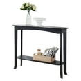 thumbnail image 3 of Black Wood Occasional Entryway Console Sofa Table With Storage Shelf, 3 of 4