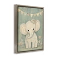 thumbnail image 2 of Stupell Industries Cottage Elephant with Overhead Banner Brown Floating Frame Canvas Art, 17 x 21, by Ink Drop Loft, 2 of 8