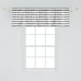thumbnail image 2 of Ambesonne Abstract Window Valance, Tribal Pattern of Random Horizontal Brush Strokes with Blots Bohemian Feels, Curtain Valance for Kitchen Bedroom Decor with Rod Pocket, 54" X 18", Grey and White, 2 of 3