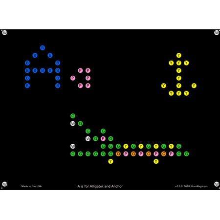 Alphabet Letters, Lite Brite Refills, 12-Pack - Not Compatible with Light Brite Ultimate Classic
