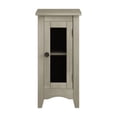 thumbnail image 4 of Narrow Grey Veneer Accent Side Table, 11.75" W x 24.25" H with Cabinet, 4 of 5
