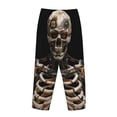 thumbnail image 3 of Lsque Cyber Skeleton With Tattoos Print Women's Pajama Pants, Lounge Pant - Comfortable Home Wear,Elastic Waistband, Stylish Design-XX-Large, 3 of 9