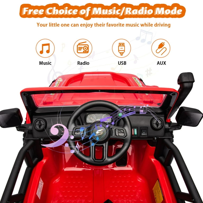 Juiluna Electric Kids 24 V Powered Ride-Ons, Red, 63.8 lb