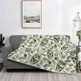 thumbnail image 2 of Yiaed Skull with Cash Print Blanket Throw Blanket Soft Cozy Flannel Blanket for Home Bed Sofa Couch Chair-50"x40", 2 of 6