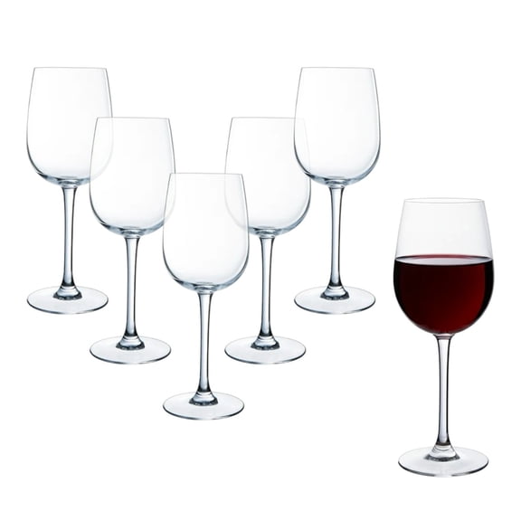 Juego de 6 Copas de Vidrio Francés para Vino Ambient 21