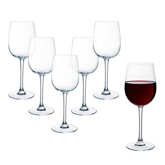 Juego de 6 Copas de Vidrio Francés para Vino Ambient 21