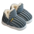 thumbnail image 3 of THDHVS Toddler Slippers,Slippers for Girls,Kids Closed Back Slippers with Full Heel Coverage and Thick Fleece Lining for Secure Warm Wear Slip Resistant Slippers Keep Feet Toasty Gray 1-2 Years, 3 of 9