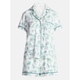 thumbnail image 6 of Joyspun Women's Dreamy Soft Collection Notch Collar Top and Shorts Pajama Set, 2-Piece, Sizes XS-3X, 6 of 6