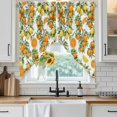 thumbnail image 6 of Orange Lemons Swag Valances for Windows 2 Pack, Kitchen Window Curtains 36 Inch Length, Summer Botanical Farmhouse Vintage Art Privacy Swag Curtains for Living Room/Bathroom with Rod Pocket 36"x36", 6 of 8