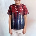 thumbnail image 2 of Ymyiu Boys Patriotic Shirt Kids 4th of July T Shirt for Boys American Flag Patriotic Shirts Toddler Indenpendence Day Tee USA Tie Dye Top 3-4T, Blue, 2 of 5