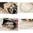thumbnail image 5 of Comeon Floral Evening Bag for Women,Flower Evening Clutch Purse Elegant Banquet Handbag Bride Clutch Bag with Pearl Chain, 5 of 6