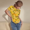 thumbnail image 5 of Balery Women'Syellow Limes Crew Neck Round Neck Short Sleeves Slim Fit Casual Basic Extender Bodysuit Daily Jumpsuit T Shirts-X-Large, 5 of 9