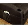 thumbnail image 6 of Furniture of America Byrde Transitional Fabric Convertible Sofa in Brown, 6 of 8