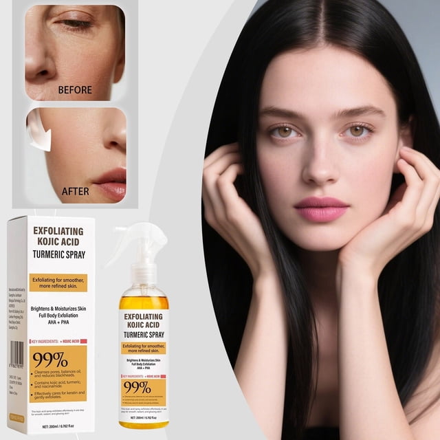 Spray de Kójico y Cúrcuma Keratin Care 200 Ml | Spray Corporal de Kójico y Cúrcuma | Limpiador Exfoliante con Ácido Kójico - 200 Ml (1/2/3 Uds.)