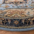 thumbnail image 3 of Safavieh Heritage York Oriental Wool Area Rug, Blue/Light Brown, 6' x 6' Round, 3 of 11
