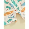 thumbnail image 6 of Bslissey Toddler Baby Boys One Piece Swimsuit Whale Print Short Sleeve Swimwear Jumpsuit Infant Casual Zipper Rash Guard Bathing Suit Summer Beach Wear 0-4 Years, 6 of 8