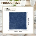 thumbnail image 2 of Uxcell 6 Pack Handmade Cloth Napkins, 16.5x16.5 Inch Cotton Napkins with Fringe Square Rustic Table Napkin for Wedding Party Dinner Table Decor Bridal Shower, Dark Blue, 2 of 6