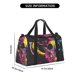 thumbnail image 3 of Easygdp Neon Gothic Skull Moon Bolsa de Gimnasio, Bolsa de Viaje Duffel, Bolsa de Fin de Semana con Compartimentos, Bolsa de Mano para Noche, 3 of 7