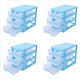 thumbnail image 1 of 4X Mini Caja de Almacenamiento de Plástico Tipo Cajón Translúcido (Azul 3, 1 of 1