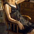 thumbnail image 3 of DPTALR Robe de Nuit en Tulle Transparent pour Femmes de Grande Taille Style Cour Lingerie, 3 of 3