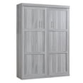 thumbnail image 6 of Euroco Pine Wood Full Size Murphy Bed, Convertible Wall Bed into Cabinet for Kids Teens, Gray, 6 of 12