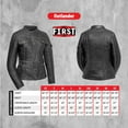 thumbnail image 3 of First Mfg Co - Outlander - Women's Motorcycle Biker Riding Black Leather Jacket - 5X Large, 3 of 5