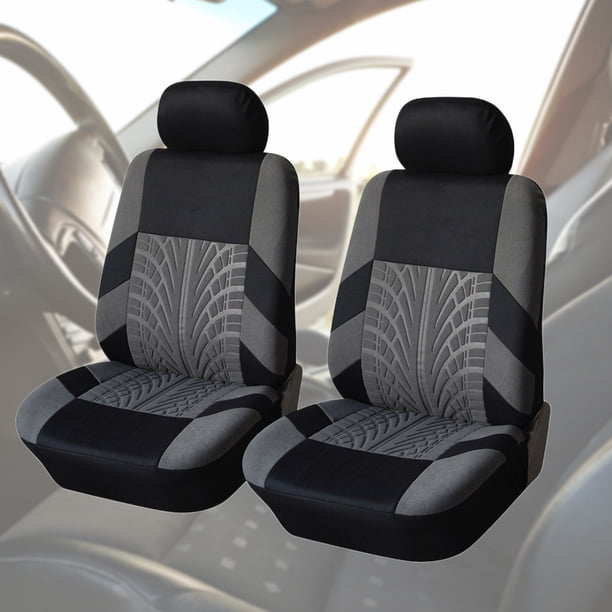 Protector de asiento de coche bordado cubierta de asiento de banco de coche para camión SUV (gris) Sywqhk Accesorios para autos y motos