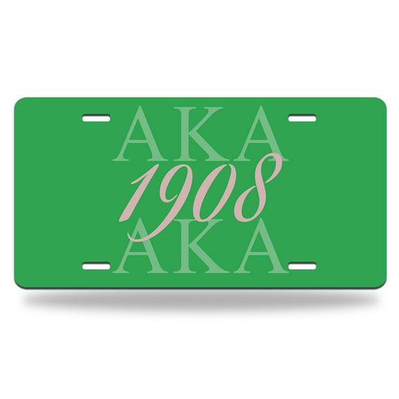 Yehwow Aka 1908 Metal Car Plate Decorative Aluminum License Plate Tag Sign