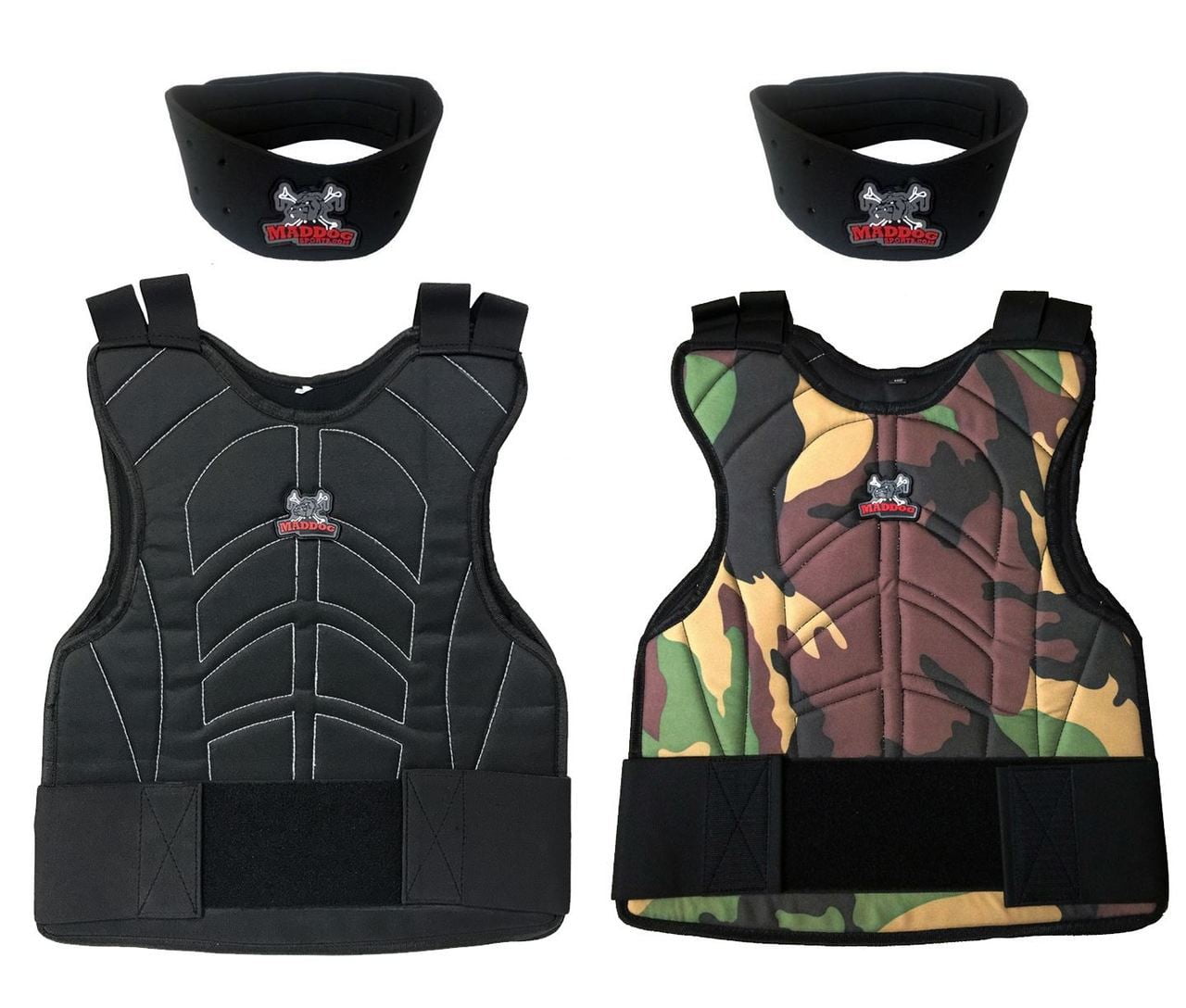 Maddog Pro Padded Neck and Chest Protector Paintball Combo Youth 