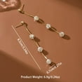 thumbnail image 2 of Sunyuer Dangle Earrings for Women 5A Cubic Zirconia Long Tassel Stud Earrings Sparking Bridal Rhinestone Chandelier Earrings for Wedding Elegant Diamond Jewelry Party Prom Wedding, 2 of 5