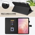 thumbnail image 4 of for Samsung Galaxy Tab S11 11 inch Case, Rhombus Pattern Multiple Viewing Angles Stand Slim Folio Cover (Black), 4 of 6