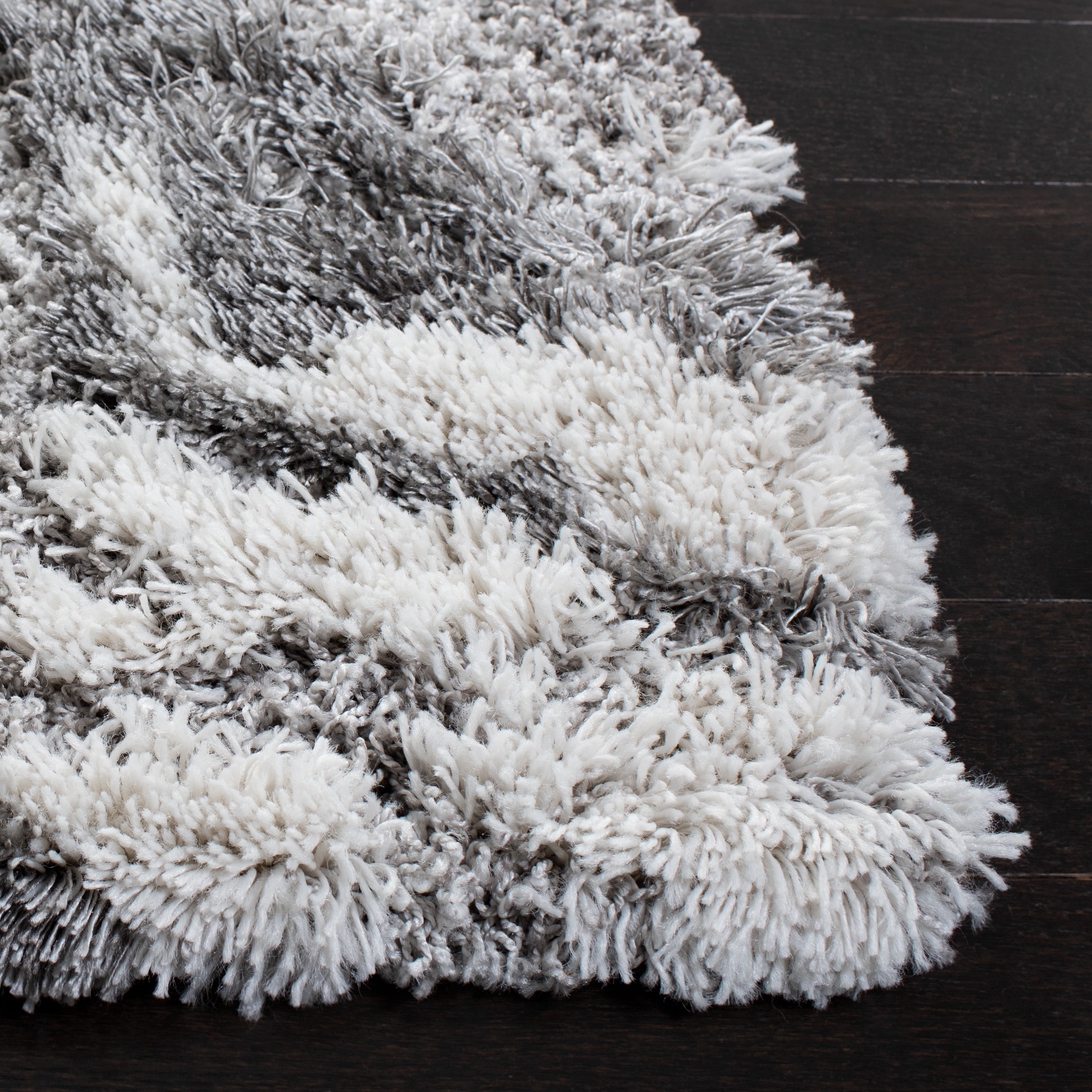 SAFAVIEH Horizon Konstantinos Abstract Shag Runner Rug, Grey/Ivory, 2' x 9'