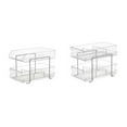 thumbnail image 4 of Amaiiu Storage Shelf Portable Dual Layer Transparent Replacement Slideable Household Makeup Cosmetic Toiletries Holder Organizer Type 2, 4 of 10
