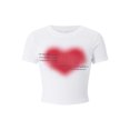 thumbnail image 2 of xiaxaixu T-Shirts à Col Rond Imprimés à Manches Courtes pour Femmes Été Slim Fit Chemises Streetwear, 2 of 10
