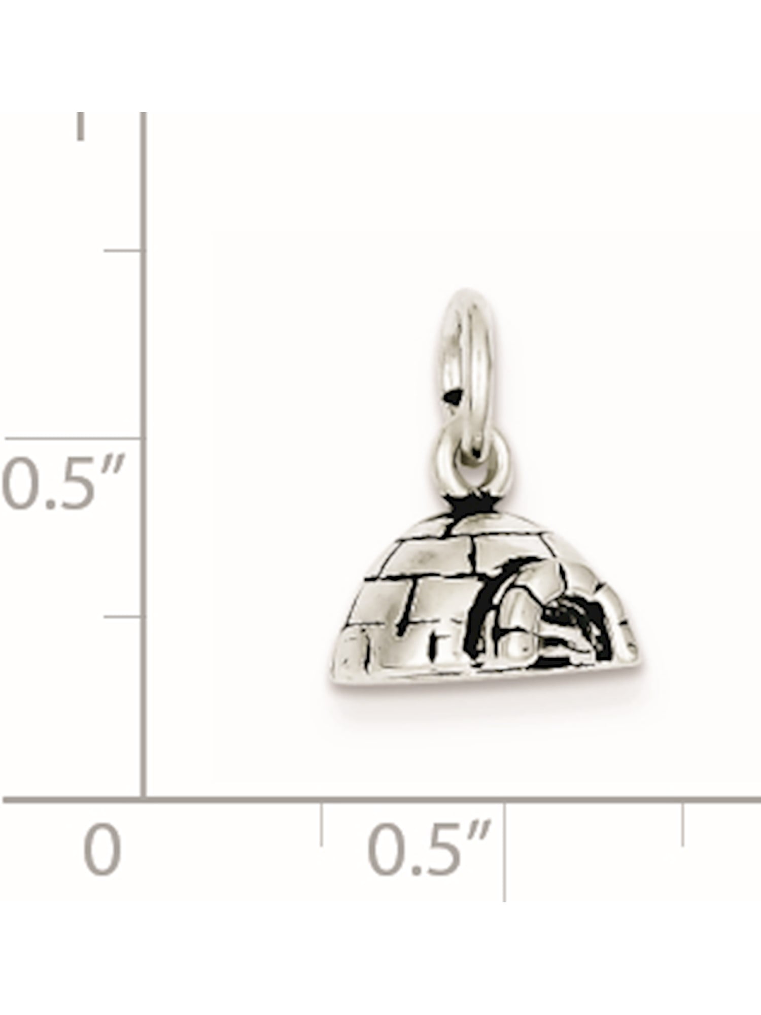 Sterling Silver Antiqued Igloo Charm