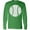 Kelly Green, variant on Inktastic Distressed Baseball in White Long Sleeve T-Shirt