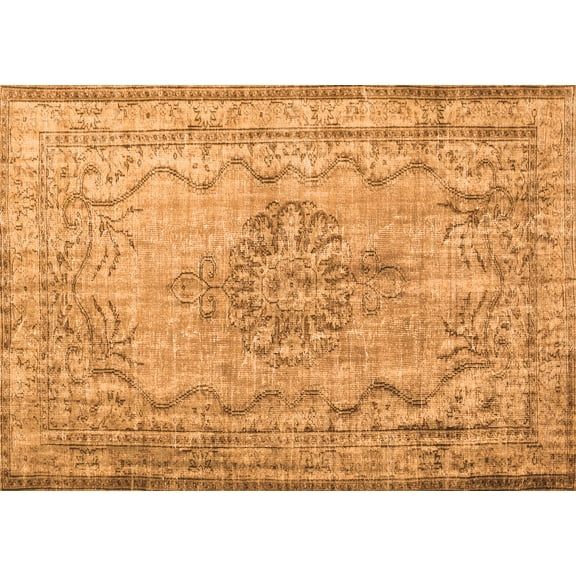 Ahgly Company Indoor Rectangle Persian Orange Traditional Area Rugs, 5' x 7'
