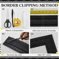 thumbnail image 4 of 3pcs 7.55FT x 3.15Inch Black Molding Peel and Stick Flexible Foam Trim Self Adhesive Wallpaper Border 3D Sticky Decorative Wall Edging Foam Baseboard Mirror Border Wall Lines Decor DIY, 4 of 7