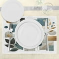 thumbnail image 3 of Ambesonne Aesthetic Place Mats Set of 4, Branches Modern Abstract, Standard Size, Blue Grey Pastel Brown, 3 of 5