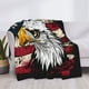 thumbnail image 3 of Balery American Bald Eagle Manta de Franela con Dibujo, Lujo Ultra Suave y Cálido, Antipelusa y Resistente a las Arrugas para Cama, Sofá, Camping -40"x30", 3 of 6