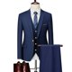 thumbnail image 1 of Conjunto de trajes de negocios para hombre, chaqueta de Color sólido de alta gama, blazer personalizado de marca de gran tamaño, 3 piezas, 1 of 5