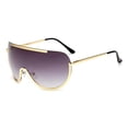 thumbnail image 6 of Oversized Sunglasses For Women Single Lens One Piece Black Lens Luxury Style, 6 of 10
