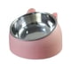 thumbnail image 3 of 2 cuencos de metal elevados para cachorros, gatos y perros pequeños. verde y rosa, 3 of 9