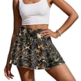 thumbnail image 2 of Xoenoiee Hunting Camo Leaves Print Pleated Tennis Skirts for Women with Pockets Golf Skort Built-in Shorts High Waisted Athletic Skorts, XL, 2 of 6