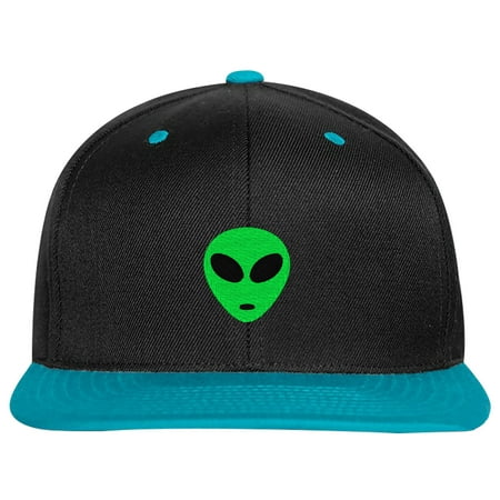 Snbck Embroidered Green Alien-Em-0028-Black-Teal