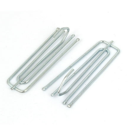 100pcs 70mm Long 4 Prong Metal Pinch Pleat Curtain Hooks Silver