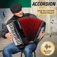 thumbnail image 2 of Accordion, 37 Keys 96 Bass Professional Accordion for Beginners and Advanced Players with Backpack and Strap, 2 of 7