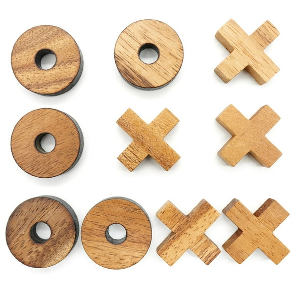 Juego de mesa de madera Tic Tac Toe BSIRI Tic Tac Toe X-O Pieces